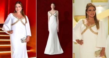  شرطة_الموضة: ليلى علوي بفستان أبيض في ختام مهرجان الجونة ... زودت أكمام على التصميم الأصلي