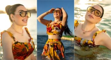 عبير صبري تودع الصيف بجلسة تصوير في بحر الغردقة