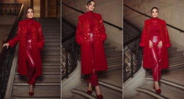 درة بإطلالة تبرز رشاقتها في أسبوع باريس للموضة