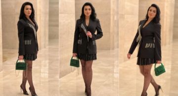 ميرهان حسين تستعرض تفاصيل إطلالتها في حفل ألبوم مي فاروق