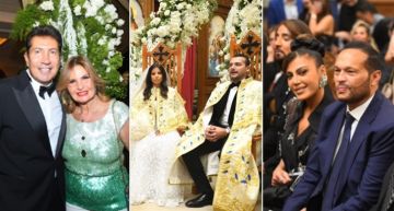 النجوم في حفل زفاف ابن هاني رمزي ... يسرا وريهام حجاج وليلى علوي ولبلبة