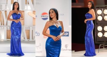 صور - إطلالة ملفتة لفاطمة ناصر بتوقيع المصممة اللبنانية نور فتح الله في مهرجان الجونة