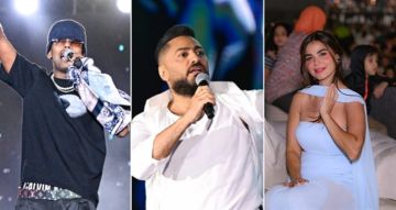 بحضور هيدي كرم ورانيا منصور... تامر حسني وعفروتو واحمد عصام في حفل كامل العدد ببورتو السخنة