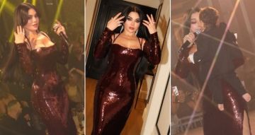 هيفاء وهبي تتألق في حفل جماهيري كامل العدد بالأردن بفستان أحمر لامع