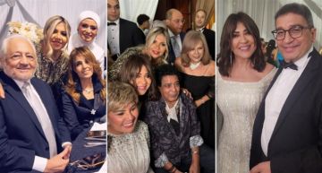 محمد منير وخالد زكي ومفيدة شيحة وبوسي شلبي من بينهم النجوم في حفل زفاف ابنة عزة مصطفى وسامح ...