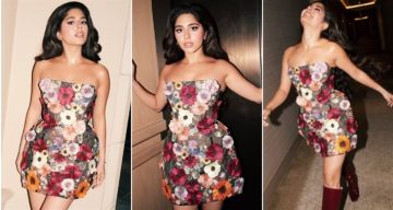 شرطة_الموضة: مايان السيد بفستان قصير مزين بالزهور في عرض ولنا في الخيال ... حب؟ ... سعره 35 ألف ...