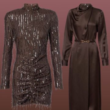 اليك اجمل موديلات فساتين بنية لهذا الخريف