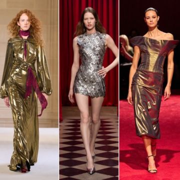 أجمل فساتين ميتاليكية لإطلالاتك في سهرات العام الجديد