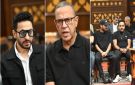 حمادة هلال وأشرف عبد الباقي وأوس أوس وحمدي الميرغني في عزاء السيناريست أحمد عبد الله