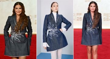 شرطة_الموضة: صبا مبارك بتايور جينز قصير في مهرجان البحر الأحمر ... سعره 57 ألف جنيه