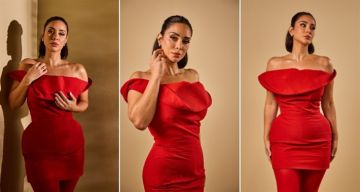 شرطة_الموضة: بسنت شوقي بفستان أحمر قصير في البحر الأحمر السينمائي سعره 70 ألف جنيه