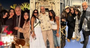  سندي في الحياة و أنا لا شيء بدونك ... روجينا ومريم تحتفلان بعيد ميلاد الزوج والأب والنقيب أشرف ذكي