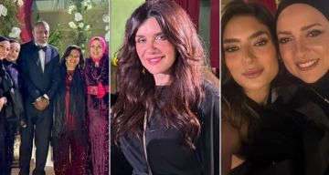 غادة عادل وسهير جودة ودعاء فاروق من بينهن نجمات الإعلام في حفل زفاف ابنة ربيع ياسين