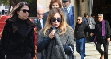 بسمة ومحمود سعد وإلهام شاهين في جنازة داود عبد السيد