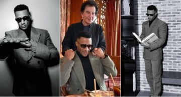 محمد رمضان يحتفل بحصوله على جائزة الفن والثقافة من فرنسا مع صديقه وزير الثقافة الفرنسي السابق