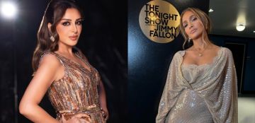 فستان واحد يجمع أنغام وجينيفر لوبيز.. من بدت أكثر جاذبية؟