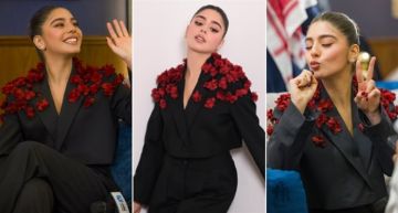 شرطة_الموضة: مايان السيد ببدلة كلاسيكية مزينة بالورود في عرض ولنا في الخيال ... حب؟ في ...