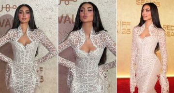 شرطة_الموضة: نور الغندور بفستان من الدانتيل والتل في افتتاح البحر الأحمر السينمائي سعره 328 ألف ...