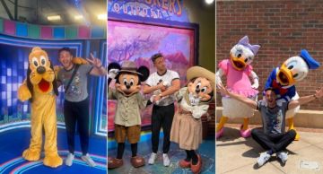 جولة يوسف عثمان في مدينة ديزني ... التقى ميكي وميني ماوس ودونالد دك