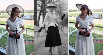  شرطة_الموضة: أسما إبراهيم تعيد أناقة الخمسينيات في كأس دبي لسباق الخيول ... سعر إطلالتها 709 ألف جنيه