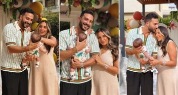 بعد شهرين من ولادتها لينا الطهطاوي تحتفل بـ سبوع ابنها