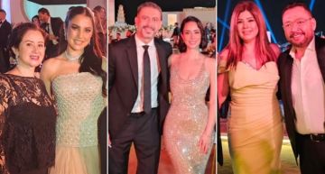 بسنت شوقي ومحمد فراج ومي نور الشريف وأحمد رزق ورانيا فريد شوقي ضمن حضور حفل زفاف ليلى أحمد زاهر وهشام جمال