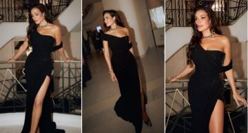  شرطة_الموضة: نادين نسيب نجيم بإطلالة جريئة في كان ... من تصميم نيكولا جبران