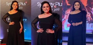 شرطة_الموضة: ريهام عبد الحكيم بفستان أسود شيفون مزين بالريش في أحدث ظهور لها شرطة_الموضة: ريهام عبد الحكيم بفستان أسود شيفون مزين بالريش في أحدث ظهور لها