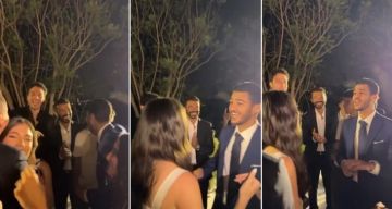 فيديو- خالد النبوي يحتفل بخطبة ابنه كريم