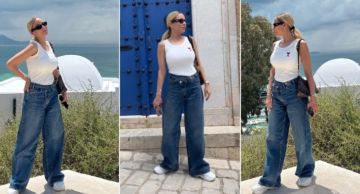 ريم البارودي بإطلالة كاجوال في أحدث ظهور من تونس ريم البارودي بإطلالة كاجوال في أحدث ظهور من تونس