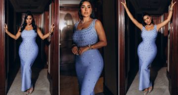 جوري بكر تتألق باللون الأزرق في أحدث جلسة تصوير