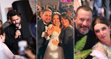 تامر حسني وريهام عبد الغفور وماجد المصري وروجينا من بينهم النجوم في حفل زفاف رنا رئيس