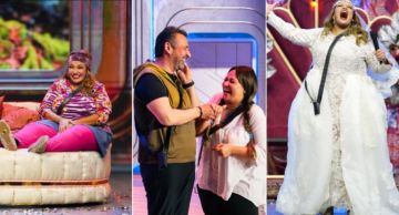 منها فستان زفاف ... دينا محسن ويزو تستعرض إطلالاتها في مسرحية الباشا مع كريم عبد العزيز