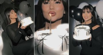 هدى الإتربي تختار الأبيض والأسود لجلسة تصوير عيد ميلادها