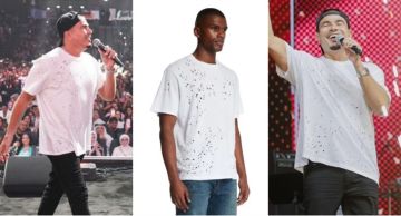  شرطة_الموضة: عمرو دياب بـT-Shirt أبيض مخرم في حفله بالكويت ... سعره 24 ألف و800 جنيه