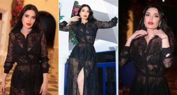  شرطة_الموضة: سيرين عبد النور بفستان شفاف بدون بطانة في أحدث ظهور سعره 168 ألف جنيه