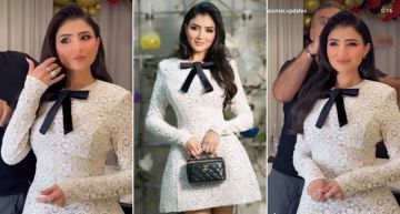 شرطة_الموضة: مي عمر بفستان قصير من الدانتيل مبطن بالكامل سعره 46 ألف جنيه شرطة_الموضة: مي عمر بفستان قصير من الدانتيل مبطن بالكامل سعره 46 ألف جنيه