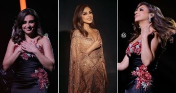  شرطة_الموضة: تفاصيل إطلالتي أنغام في السعودية ... واحدة مستوحاة من الفراعنة والثاني مزين بالزهور