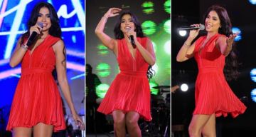  شرطة_الموضة: روبي بفستان أحمر قصير في حفلها بالجامعة الأمريكية سعره 135 ألف جنيه