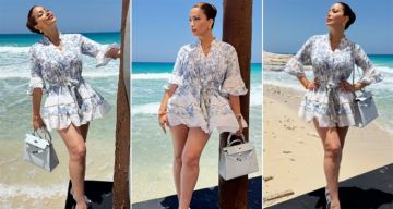 شرطة الموضة: نسرين طافش بفستان قصير وحقيبة سعرها مليون و200 ألف جنيه في إجازتها بالساحل الشمالي شرطة الموضة: نسرين طافش بفستان قصير وحقيبة سعرها مليون و200 ألف جنيه في إجازتها بالساحل الشمالي