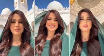 ياسمين عبد العزيز بعباءة خضراء وغطاء الرأس في جامع الشيخ زايد الكبير بأبوظبي ياسمين عبد العزيز بعباءة خضراء وغطاء الرأس في جامع الشيخ زايد الكبير بأبوظبي