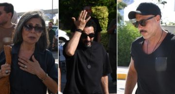 تاثر أحمد حلمي وسلوى محمد علي وأحمد السعدني في جنازة سامح عبد العزيز