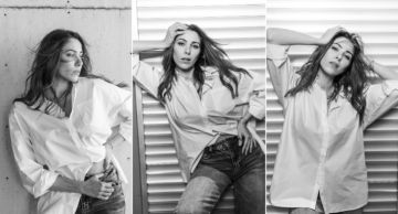 دانييلا رحمة بإطلالات عفوية بالأبيض والأسود في أحدث جلسة تصوير