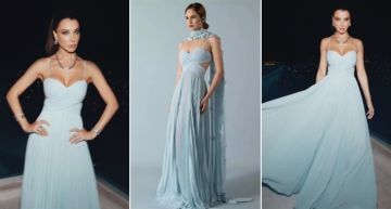  شرطة_الموضة: نانسي عجرم بفستان صيفي بلون أزرق سماوي في مهرجان العلمين ... سعره 126 ألف جنيه