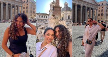 رحلة داليا البحيري وابنتها قسمت في شوارع روما