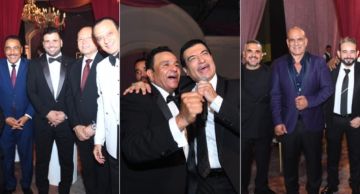 إيهاب توفيق ومحمد لطفي وعماد متعب في حفل زفاف ابنة محمد فؤاد