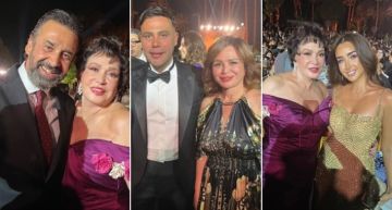 إلهام شاهين ولبلبة وماجد الكدواني وهنا الزاهد من بينهم صور جديدة من حفل زفاف حفيد عادل إمام