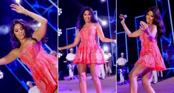  شرطة_الموضة: روبي بإطلالتها المفضلة فستان قصير مكشوف الكتفين من القطن والكتان سعره 40 ألف جنيه