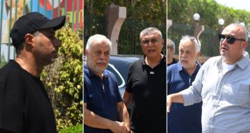 أشرف زكي وأحمد السعدني وعمرو الليثي في وداع المنتج طارق صيام أشرف زكي وأحمد السعدني وعمرو الليثي في وداع المنتج طارق صيام