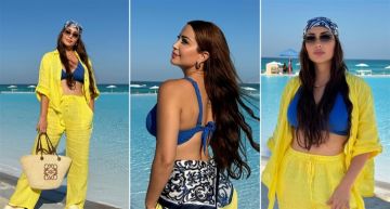 شرطة_الموضة: نسرين طافش تعود لبحر الساحل بمايوه أزرق وحقيبة من Loewe سعرها 52 ألف جنيه شرطة_الموضة: نسرين طافش تعود لبحر الساحل بمايوه أزرق وحقيبة من Loewe سعرها 52 ألف جنيه